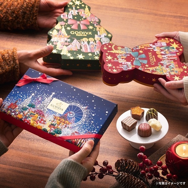 Ariel Wish日本Godiva限量聯名款一百週年米奇星星魔法系列聖誕節禮盒新年禮物情人節燙金愛心雕花巧克力-六入款-細節圖6