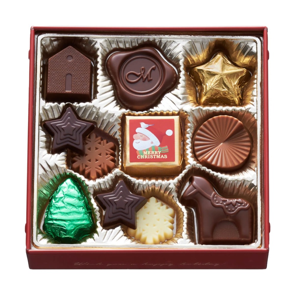 ArielWish日本Morozoff 限定聖誕節鐵盒禮盒胡桃鉗天鵝/耶誕小熊/聖誕老公公-三款現貨在台，附提袋-細節圖3