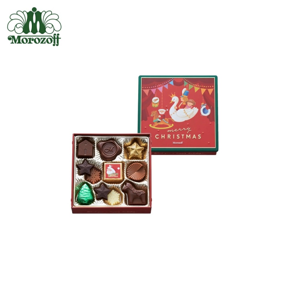 ArielWish日本Morozoff 限定聖誕節鐵盒禮盒胡桃鉗天鵝/耶誕小熊/聖誕老公公-三款現貨在台，附提袋-細節圖8