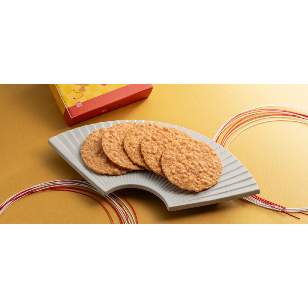 ArielWish桂新堂日本百年老店仙貝濃郁酥脆海老鮮蝦仙貝餅乾期間限量款新年限定干支賀正烤赤蝦-新年福氣禮盒，三款現貨-細節圖5