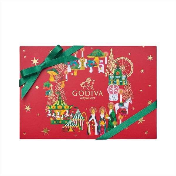 ArielWish日本限定2024限量版 GODIVA 耶誕星空燙金星星聖誕樹巧克力片禮盒六枚入款派對交換禮物－珍藏版１-細節圖6