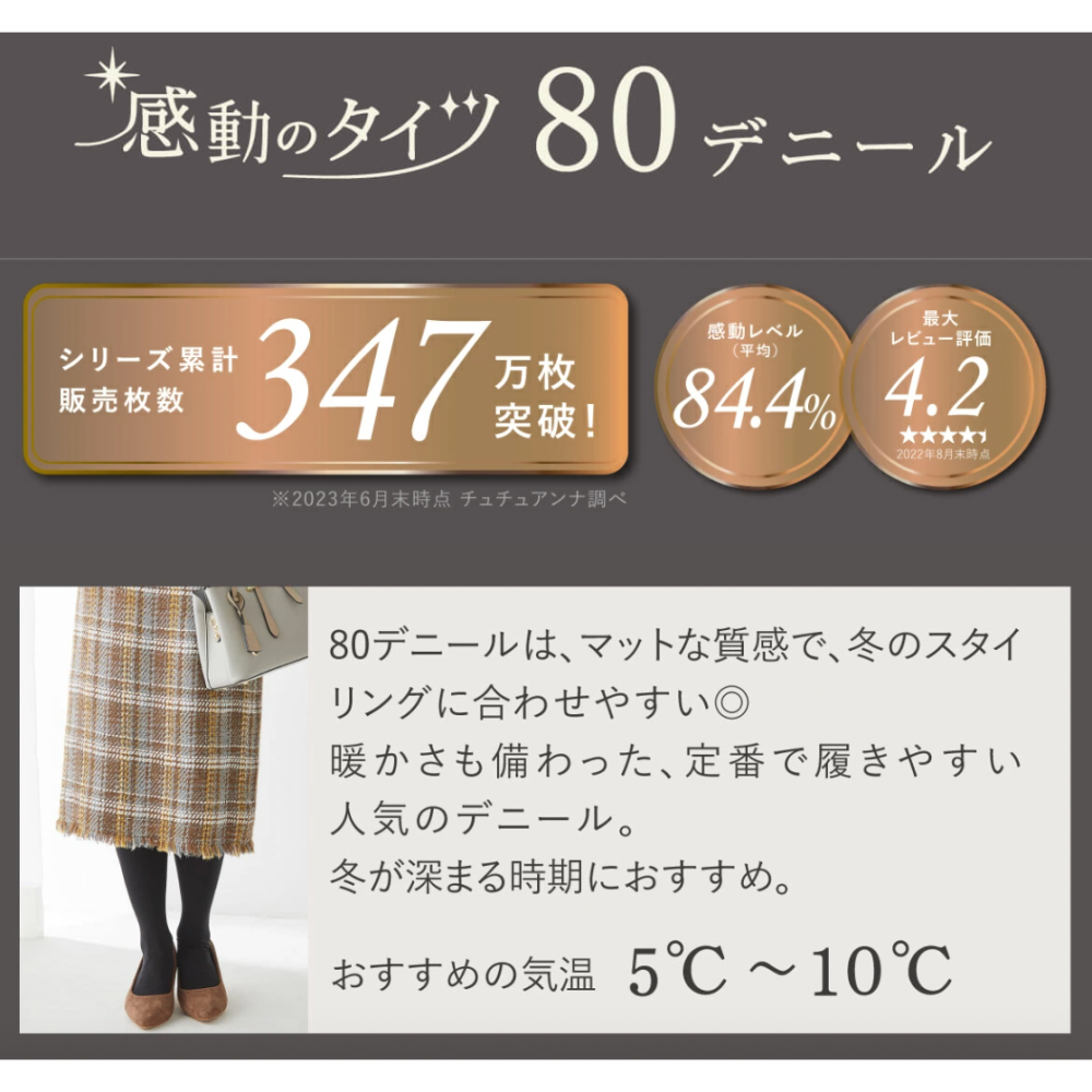 Ariel Wish日本tutuanna保暖褲80丹發熱褲80D內搭褲光腿神器抗菌保暖美腿褲襪黑褲襪－現貨-細節圖9