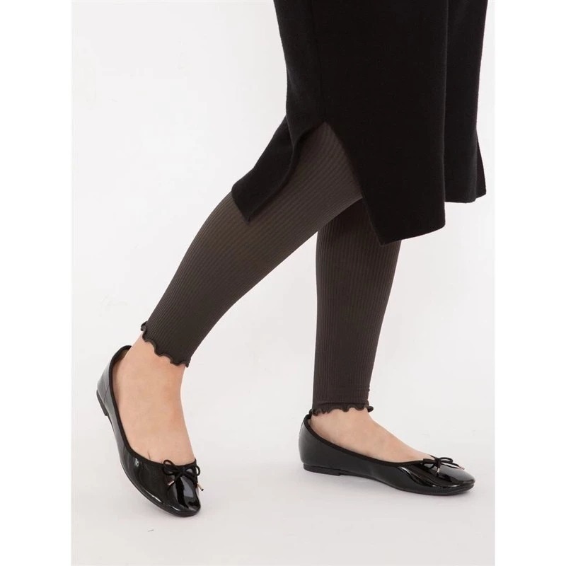 ArielWish日本tutuanna保暖褲80丹發熱褲80D下擺木耳邊內搭褲內搭褲光腿神器保暖美腿十分褲襪黑褲襪-現貨-細節圖5