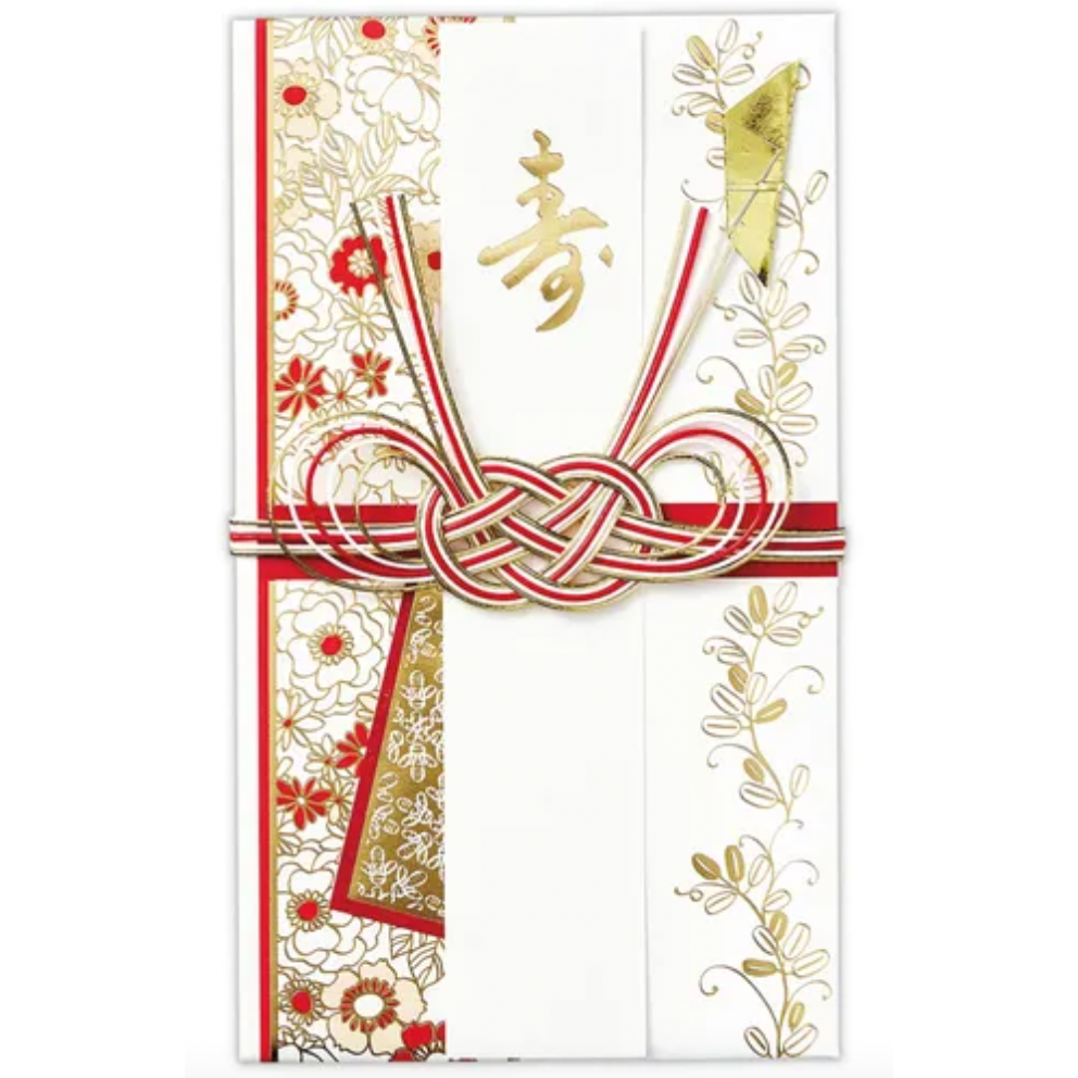 Ariel Wish日本婚禮小物幸福金箔金封立體水引燙金結婚祝賀禮金袋紅包袋祝壽袋大壽生日賀禮賀卡新年紅包袋-兩款現貨-細節圖3