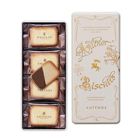 ArielWish日本神戶ANTENOR限定版法式雪茄蛋捲巧克力夾心餅乾YOKU MOKU好朋友喜餅浮雕燙金鐵罐禮盒五款-細節圖3