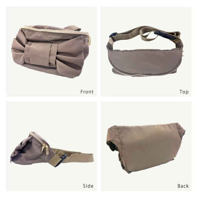 ArielWish日本雜誌香里奈Pink Trick氣質甜美立體蝴蝶結手機包斜背包側背包拉鍊包肩背包防盜包旅行出差-現貨-細節圖8