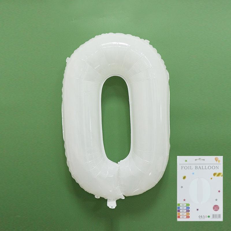 現貨 32吋 白色數字氣球  生日數字氣球 白色手持氣球 白色氣球 生日氣球 慶生氣球 歲數氣球 派對-細節圖2