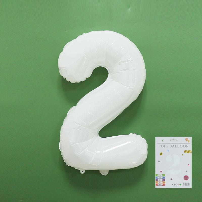現貨 32吋 白色數字氣球  生日數字氣球 白色手持氣球 白色氣球 生日氣球 慶生氣球 歲數氣球 派對-細節圖3