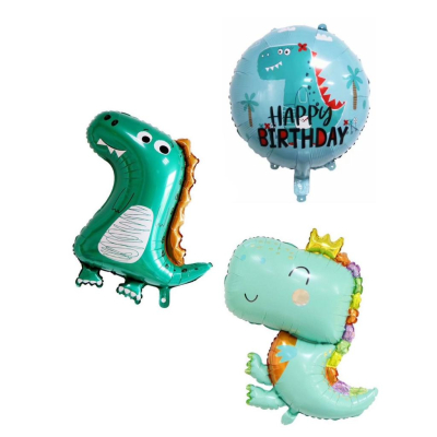 恐龍生日氣球 恐龍氣球 恐龍鋁箔氣球 生日氣球 生日佈置鋁箔氣球活動佈置派對 氣球佈置 卡通恐龍 恐龍主題
