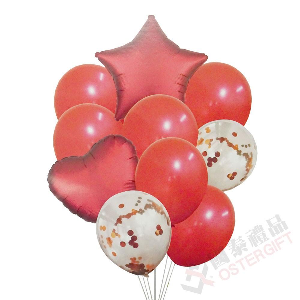 生日佈置 氣球佈置 活動佈置 氣球裝飾派對 佈置氣球組-金/紅-細節圖4