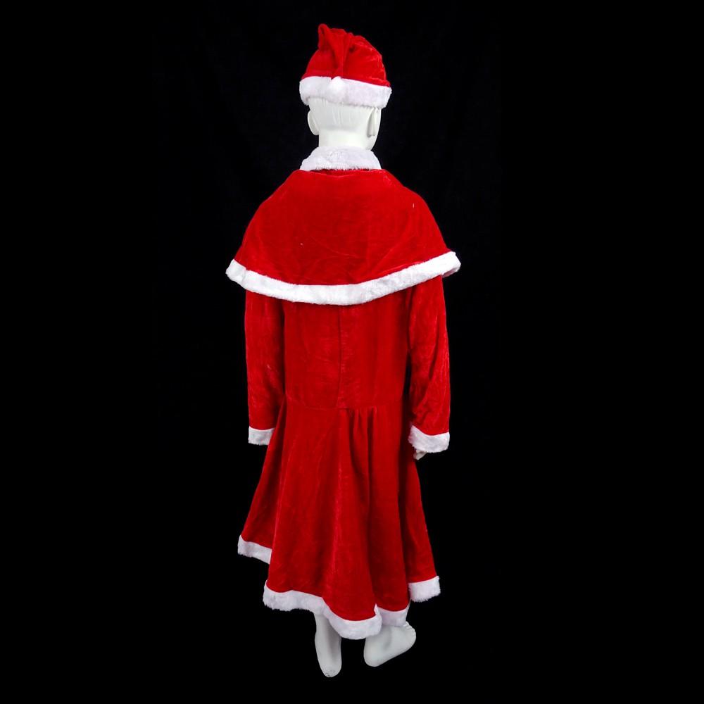 女童耶誕聖誕裝節慶派對 絨布小女生聖誕衣-130cm/150cm　聖誕服 聖誕裝扮 兒童聖誕衣-細節圖4