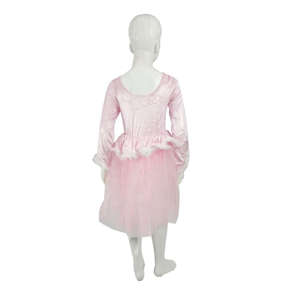 兒童 羽毛粉紅洋裝 粉紅洋裝 公主洋裝 COSPLAY變裝 萬聖節-細節圖2