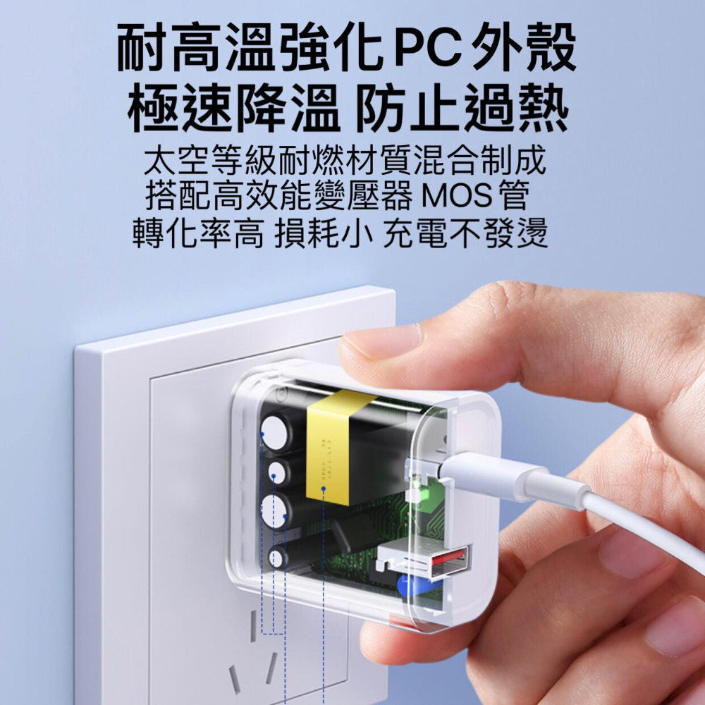 現貨 PD 快充頭 充電頭 type c 雙孔 快充 插頭 充電器 20w 通用 安卓 IPhone IPad-細節圖6