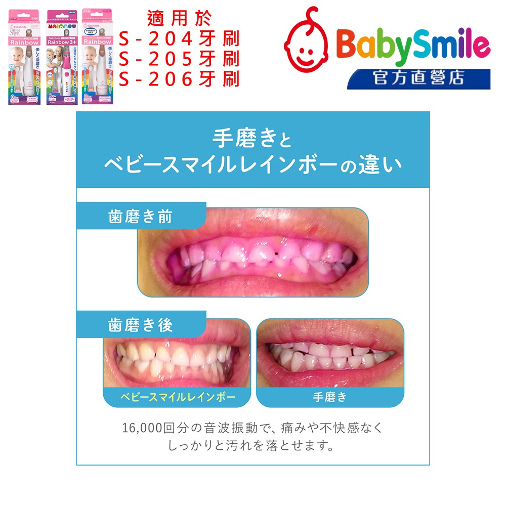 日本BabySmile 軟毛刷頭替換組 2只/組x3 (適用0歲以上及S-204 S-205 S-206兒童電動牙刷)-細節圖9