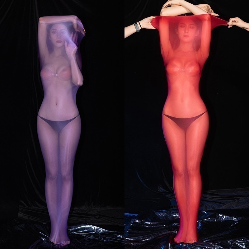 情趣小站 性感薄透高彈貼膚連體衣情趣睡袋#6447-細節圖5