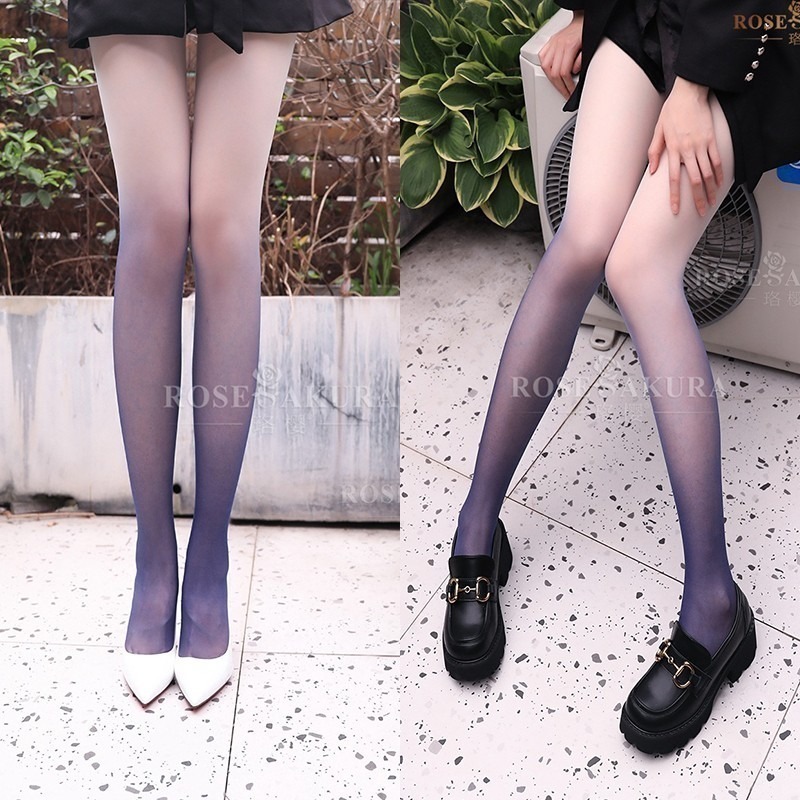 情趣小站 珞櫻漸變色天鵝絨防脫絲任意剪T襠連褲襪#8284-細節圖7