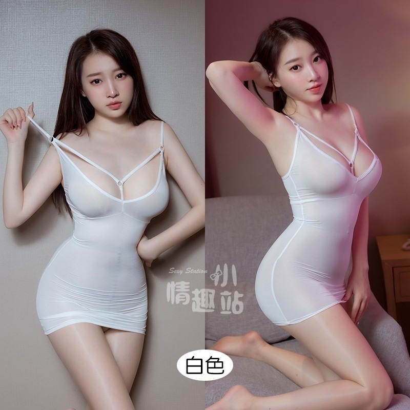 情趣小站 夜店美胸KTV公主冰絲短裙連衣裙#220203-細節圖4