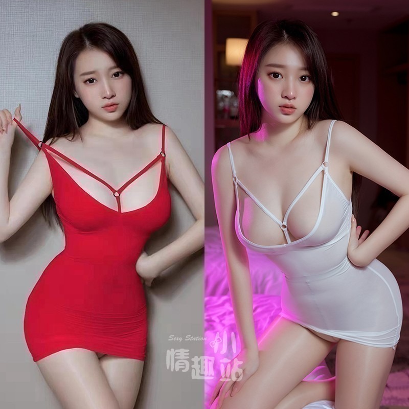 情趣小站 夜店美胸KTV公主冰絲短裙連衣裙#220203-細節圖9