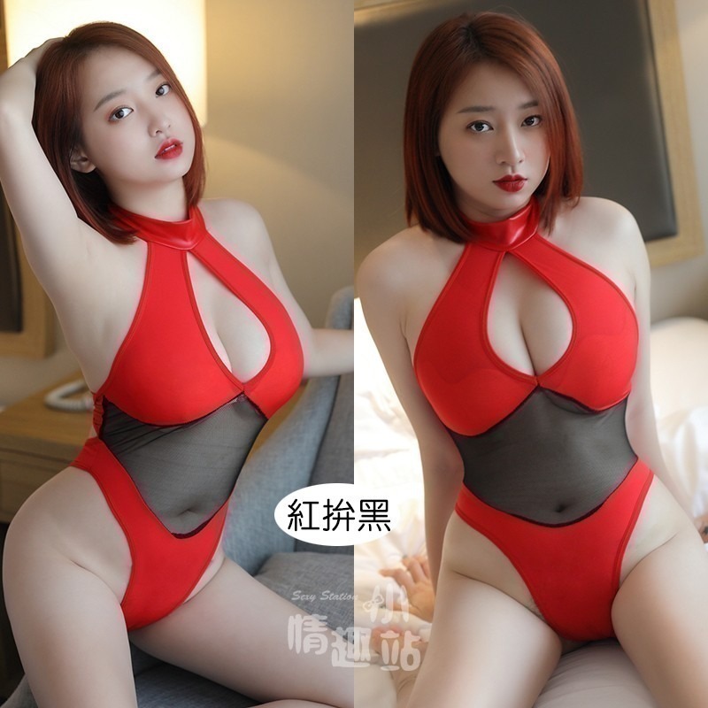 情趣小站 性感開胸死庫水情趣車模高叉連體衣#210703-細節圖8