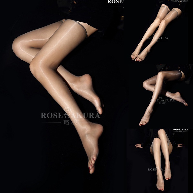 情趣小站 珞櫻1D無邊超薄油亮糖果色長筒大腿襪#0918-細節圖2