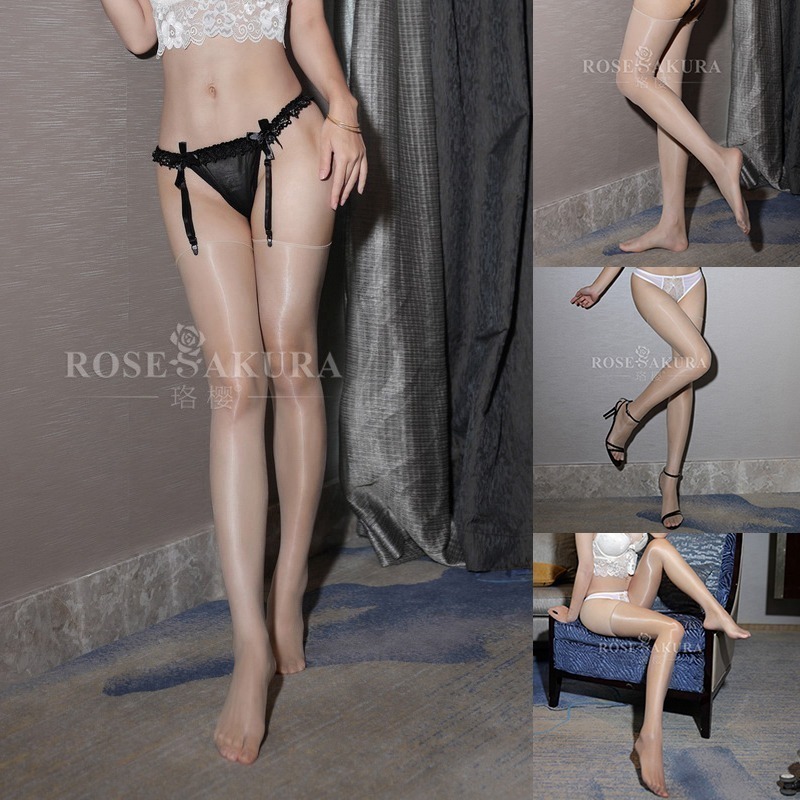 情趣小站 珞櫻1D無邊超薄油亮糖果色長筒大腿襪#0918-細節圖3