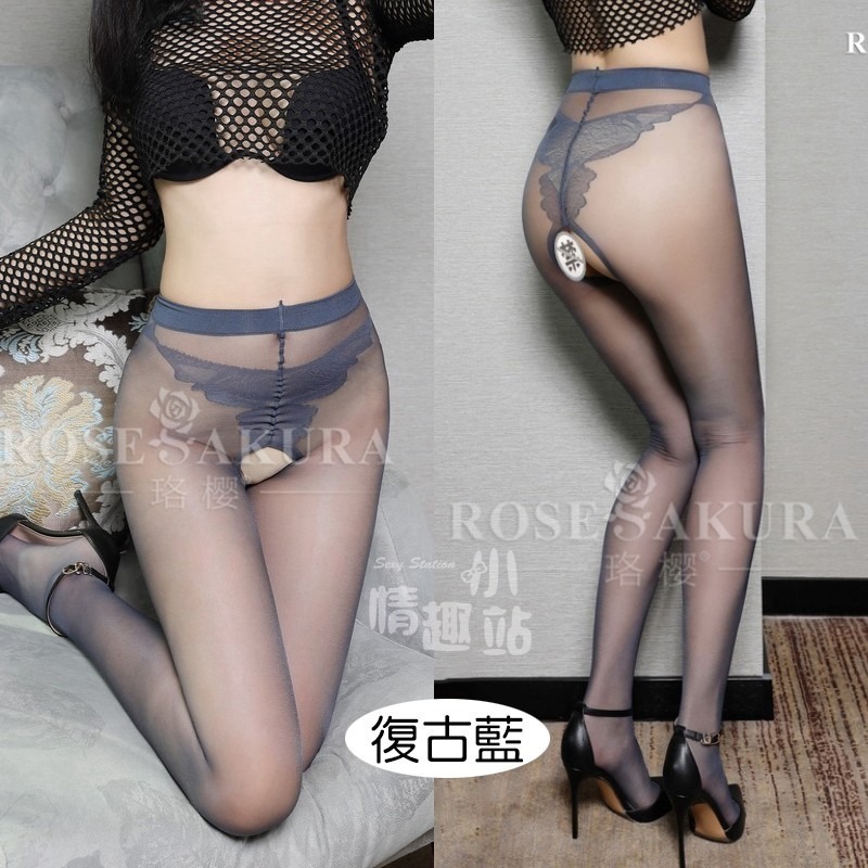 情趣小站 珞櫻蝴蝶襠開襠免脫連褲襪#0832/0835-細節圖4
