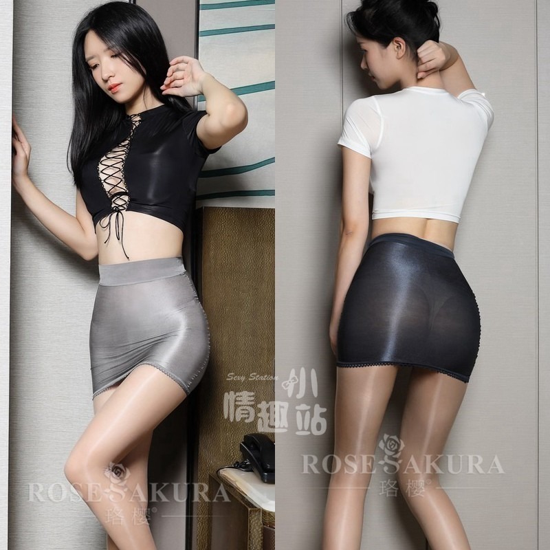 情趣小站 珞櫻女式閃光舍賓絲襪包臀裙#0404-細節圖2