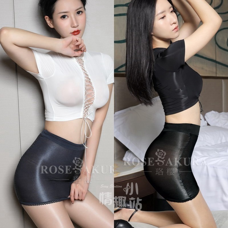 情趣小站 珞櫻女式閃光舍賓絲襪包臀裙#0404-細節圖3