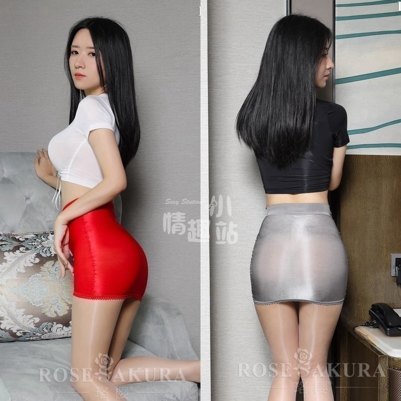 情趣小站 珞櫻女式閃光舍賓絲襪包臀裙#0404-細節圖5