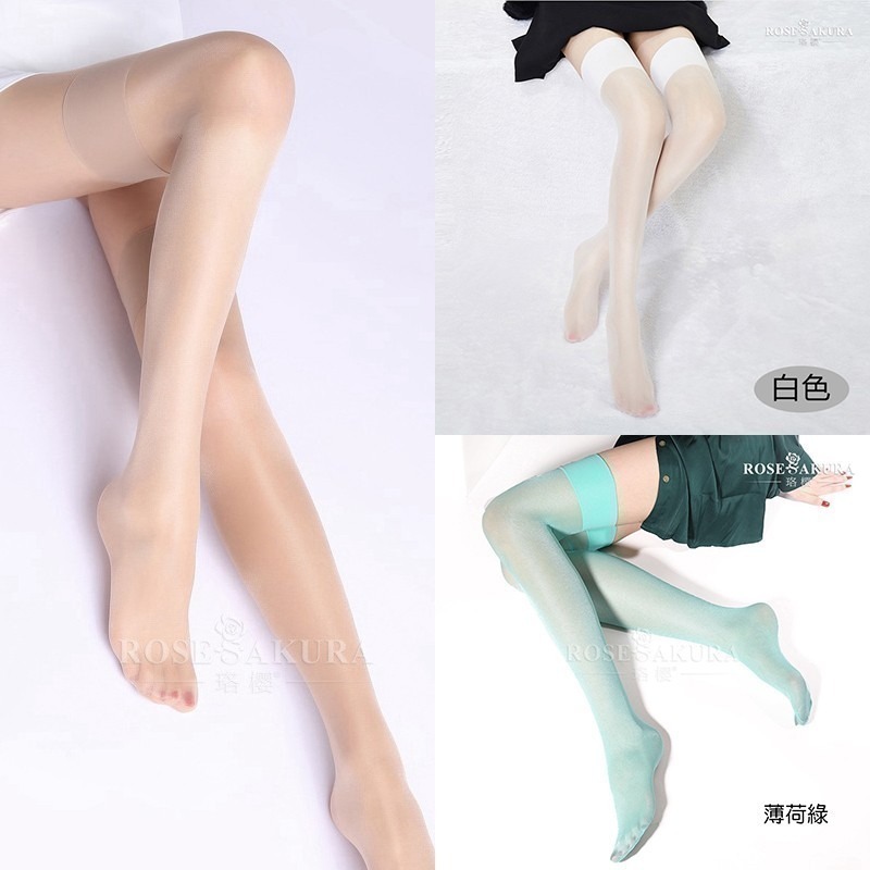 情趣小站 珞櫻12D閃光絲薄款過膝大腿襪#0919-細節圖7