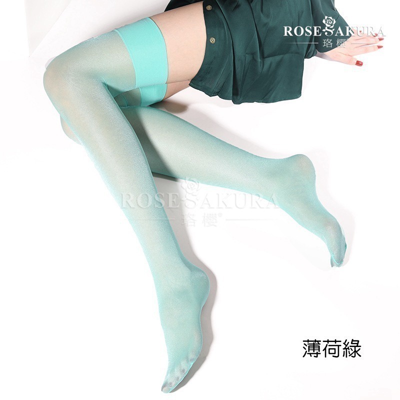 情趣小站 珞櫻12D閃光絲薄款過膝大腿襪#0919-規格圖9
