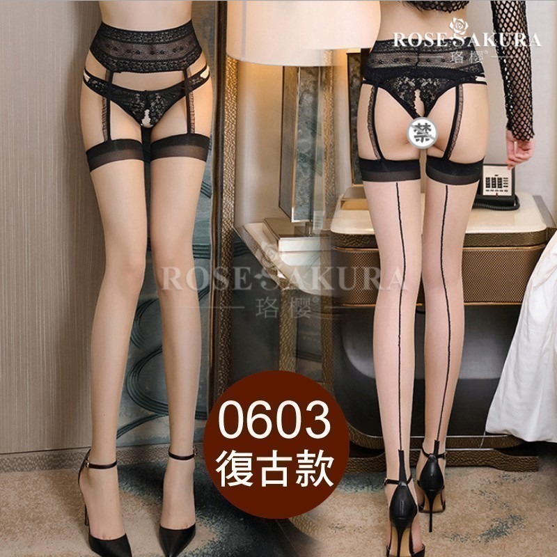 情趣小站 珞櫻12D性感火辣情趣蕾絲吊帶一體絲襪#0601-細節圖6