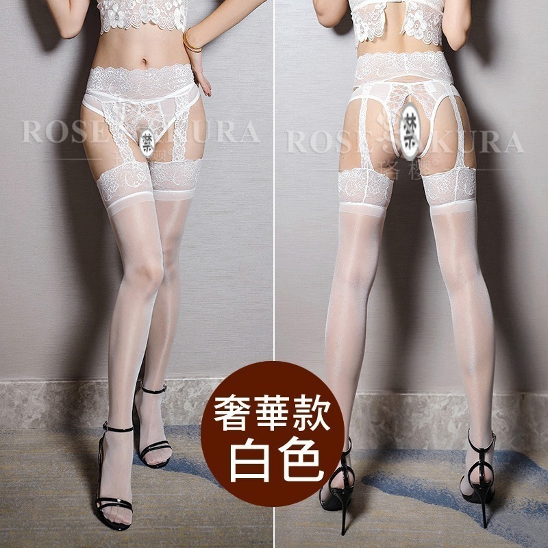 情趣小站 珞櫻12D性感火辣情趣蕾絲吊帶一體絲襪#0601-規格圖10