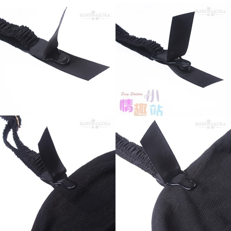 情趣小站 珞櫻高檔包膠金屬扣復古蕾絲吊襪帶#0301-細節圖7