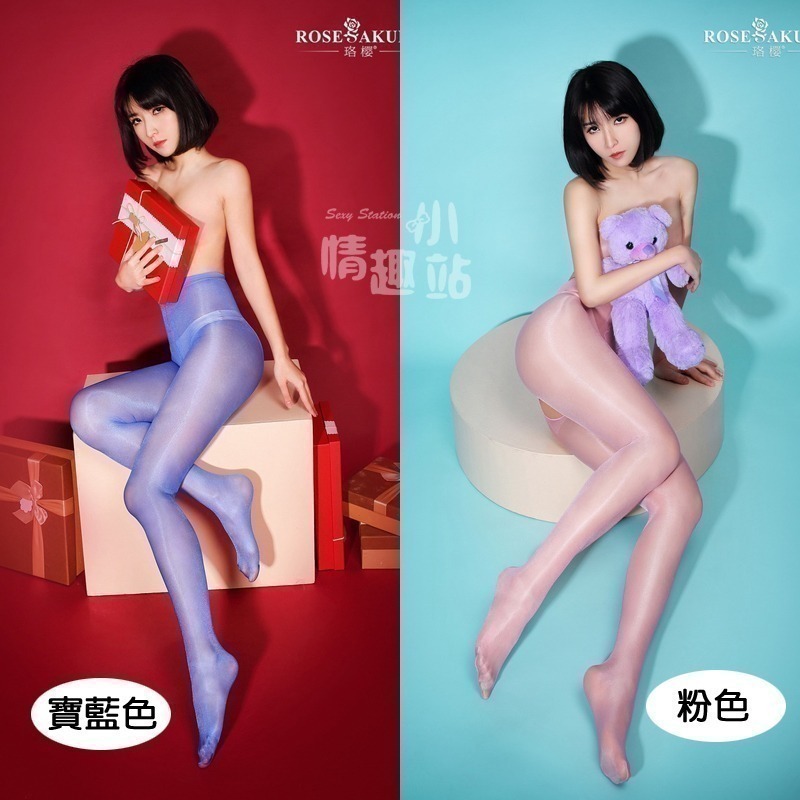 情趣小站 珞櫻高腰款裸氨包芯絲腳尖透明T襠開襠油亮連褲襪#0805-細節圖7