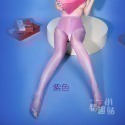 情趣小站 珞櫻高腰款裸氨包芯絲腳尖透明T襠開襠油亮連褲襪#0805-規格圖9