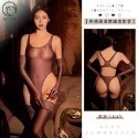 情趣小站 性感緊身薄透絲滑高彈襠部開釦連體衣#6704-規格圖9