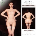 情趣小站 性感緊身薄透絲滑高彈襠部開釦連體衣#6704-規格圖9
