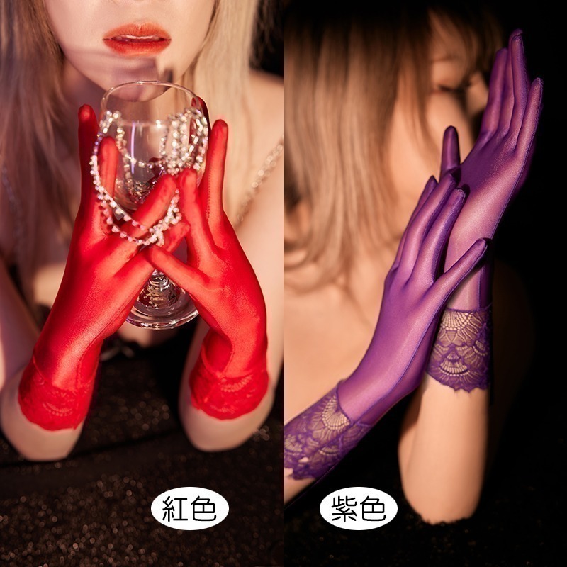 情趣小站 超薄性感絲滑蕾絲花邊手套 情趣配件撸管神器#6723-細節圖4