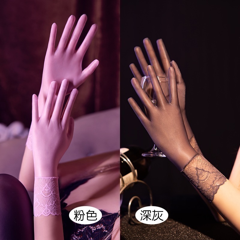 情趣小站 超薄性感絲滑蕾絲花邊手套 情趣配件撸管神器#6723-細節圖5