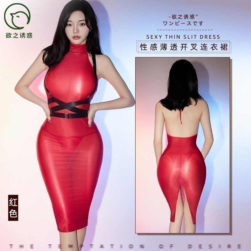 紅色連衣裙