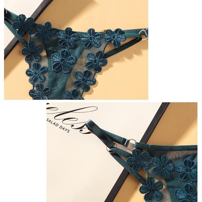 情趣小站 日系純欲少女甜美繡花腰帶可調節丁字褲#2263-細節圖4