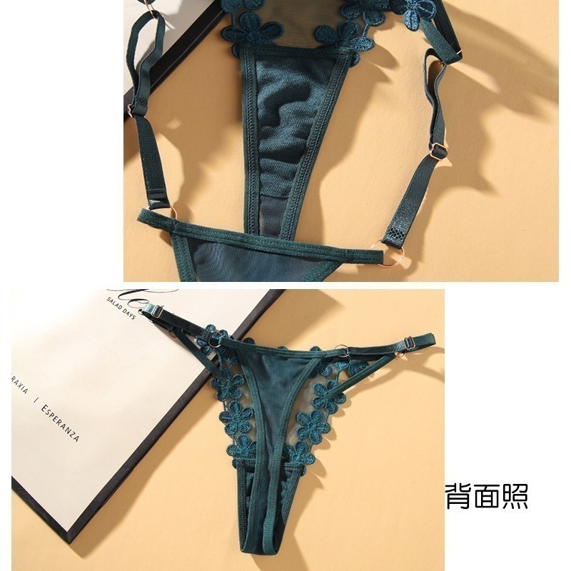 情趣小站 日系純欲少女甜美繡花腰帶可調節丁字褲#2263-細節圖5