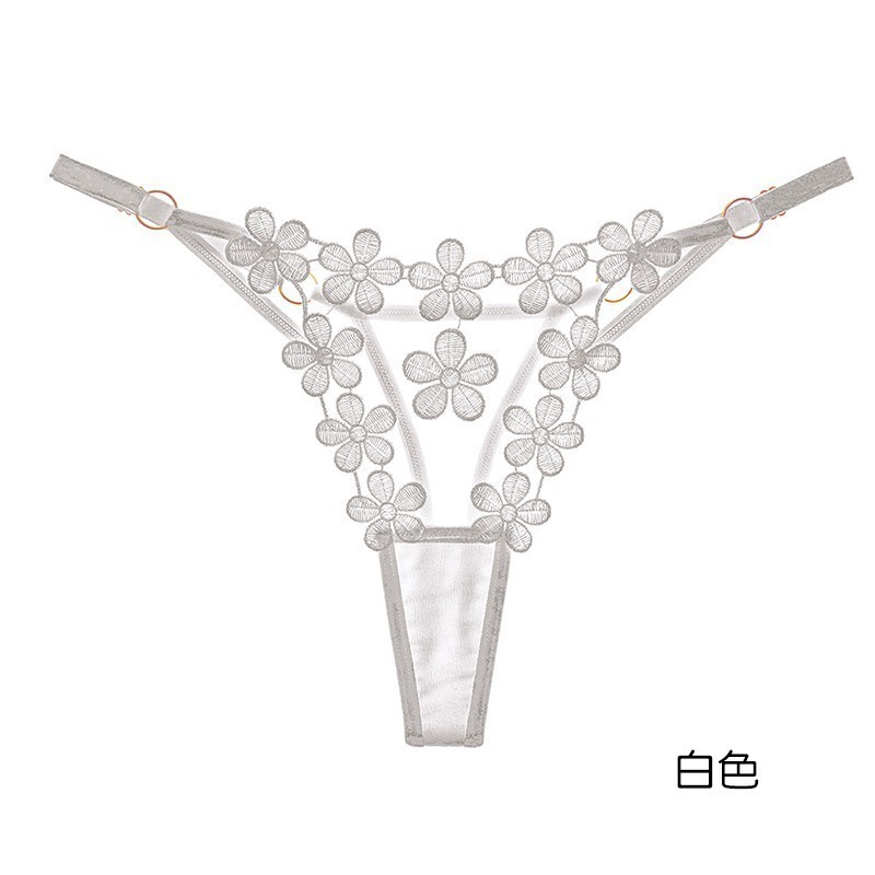 情趣小站 日系純欲少女甜美繡花腰帶可調節丁字褲#2263-規格圖9