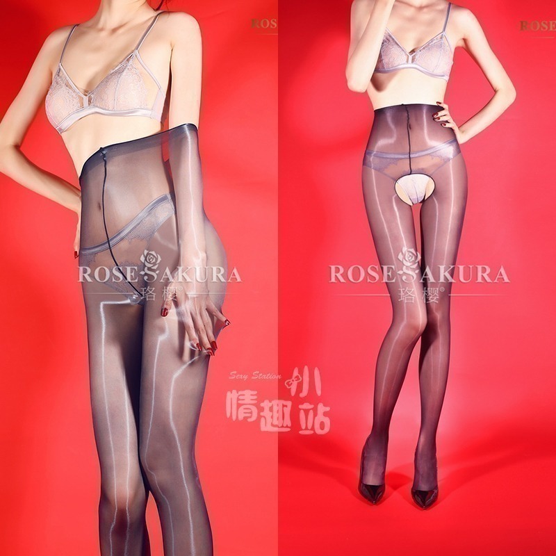 情趣小站 珞櫻3D極光雙色暈染油亮連褲襪#8682/8683-細節圖3