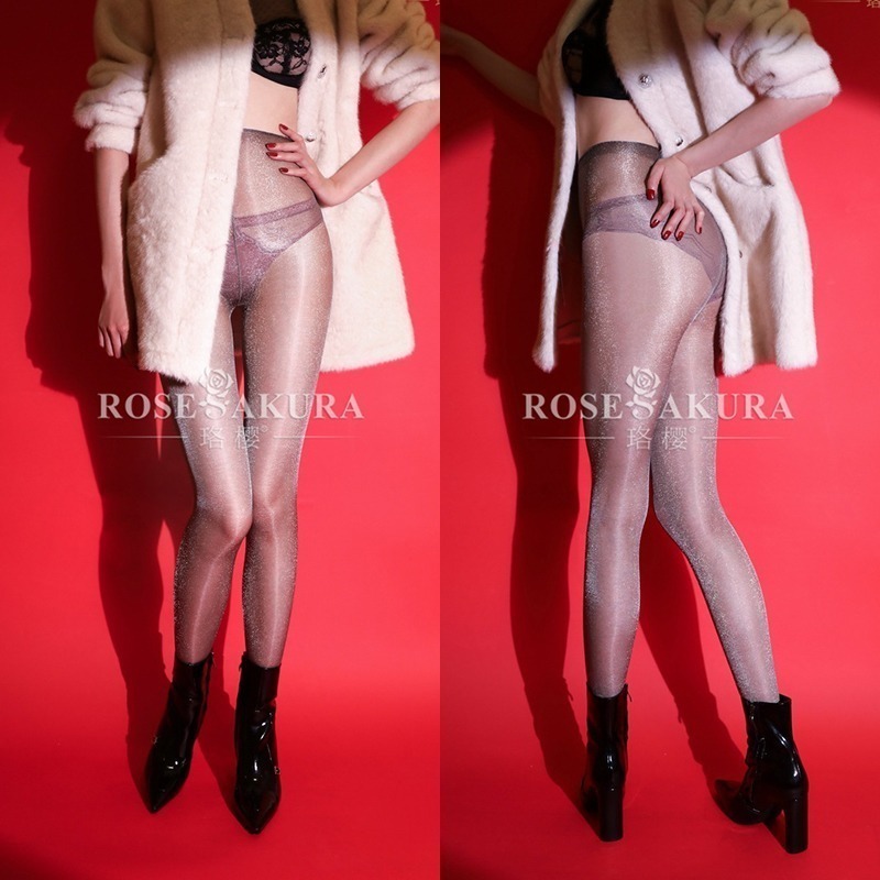 情趣小站 珞櫻極光金銀絲閃光銀蔥打底連褲襪#8561/8562-細節圖3