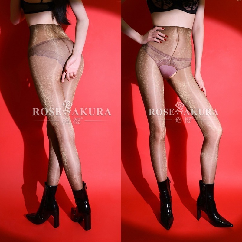 情趣小站 珞櫻極光金銀絲閃光銀蔥打底連褲襪#8561/8562-細節圖6