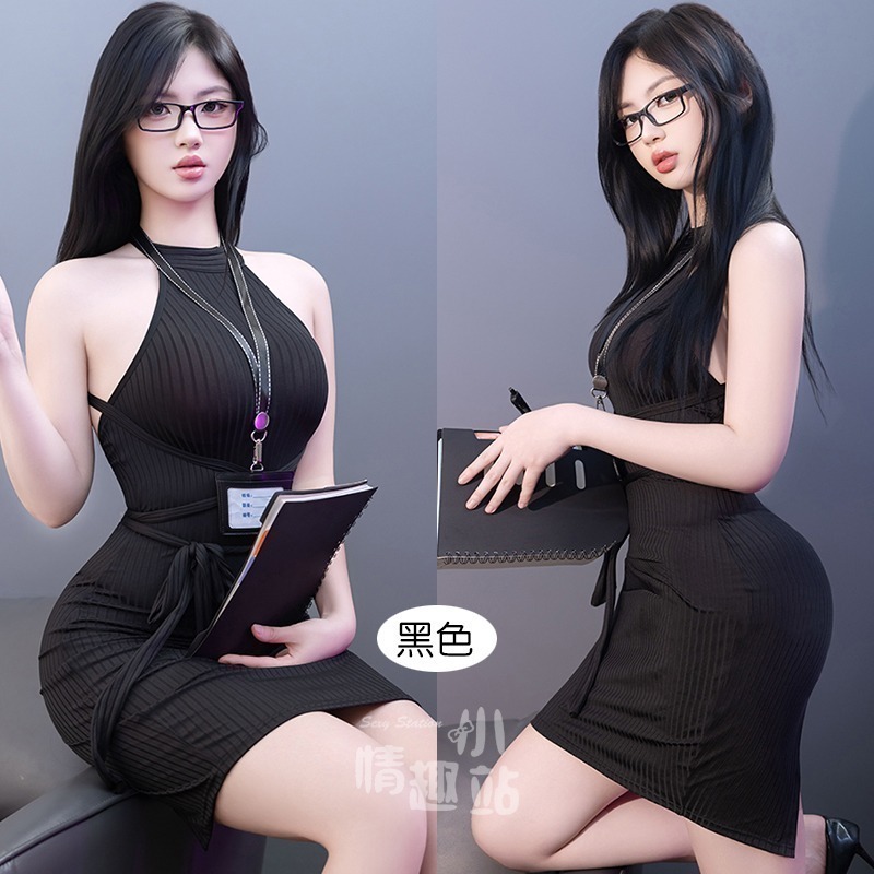 情趣小站 御姐風性感純欲禁慾系連衣裙辦公室秘書#6993-細節圖5