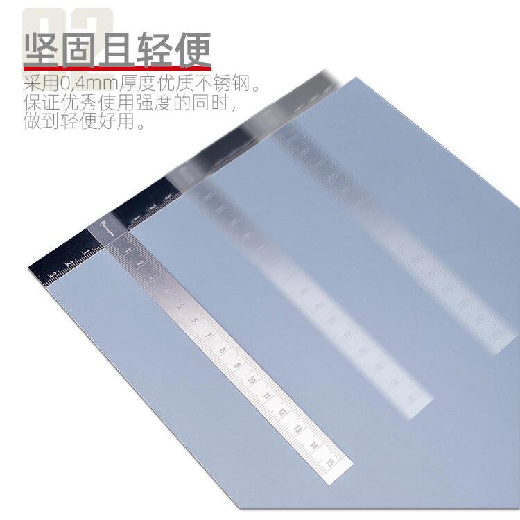 (大鳥叔叔模型)喵匠 HobbyMio HMR01 模型工具 不銹鋼T型尺 刻度精準耐用  T型尺規-細節圖5