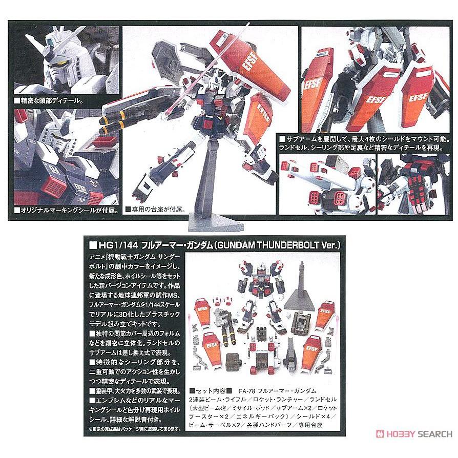 (大鳥叔叔模型)BANDAI鋼彈1/144 FA-78 全裝甲型鋼彈（鋼彈雷霆宙域 Ver）-細節圖6